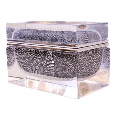 Rectangular Murano covered glass box